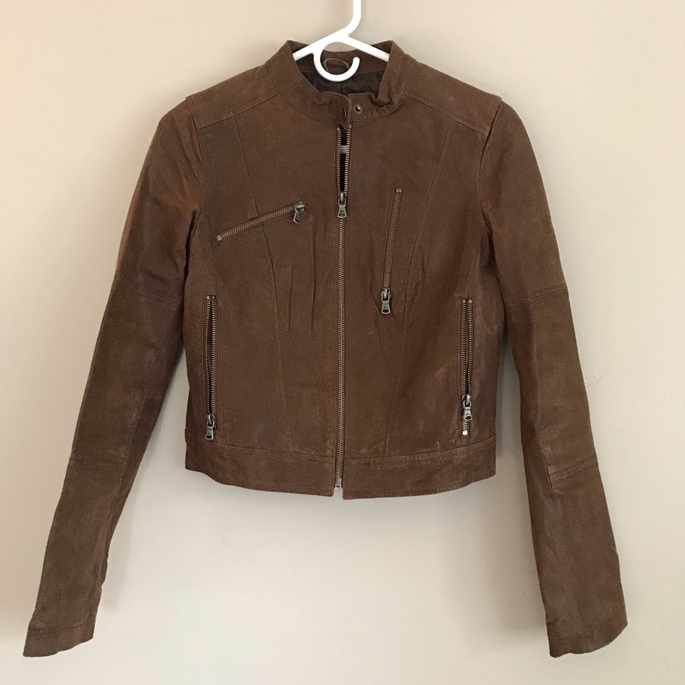 LEVI’S | Brown Leather Moto Jacket